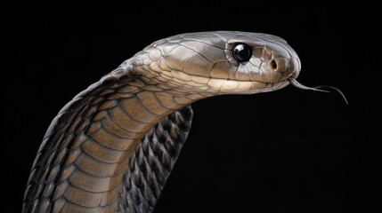 Fototapeta premium Captivating Close-Up of a Snake with Intricate Scales and Texture