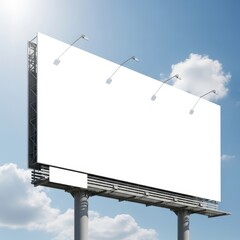 Obraz premium Large Blank Billboard with Cloudy Sky.