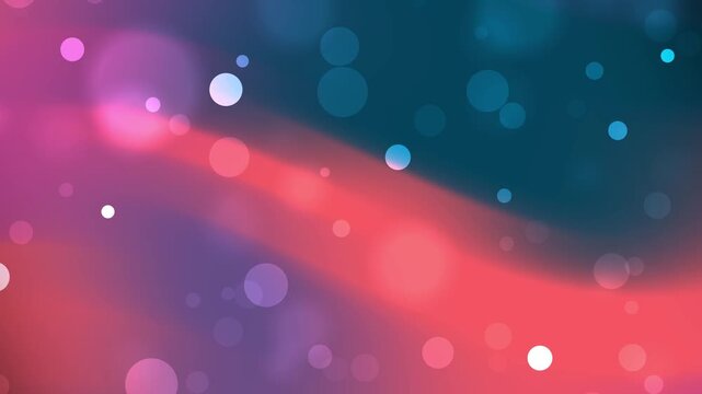 Vibrant pink and blue abstract background with diagonal light streaks and scattered circular bokeh effects