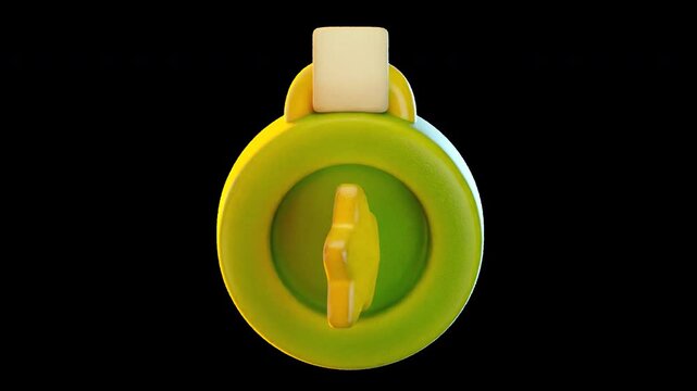3D Animation Medal in Cute Cartoon Style, with Transparent Background, perfect for sports, awards, and achievements design projects