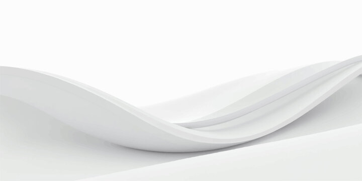 A dynamic business template featuring a white plastic spoon and fork over a wavy blue and gray vector backdrop with futuristic light curves and a digital texture design
