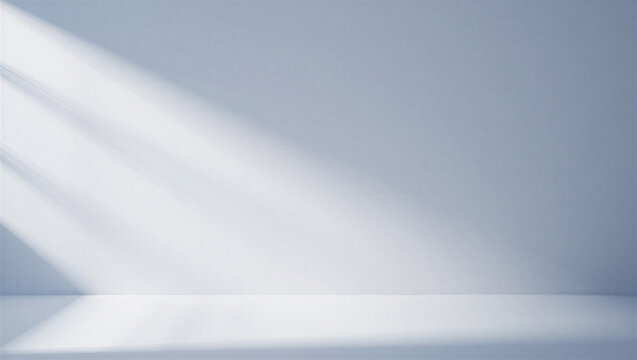 Minimalist interior with sunlight shining through window