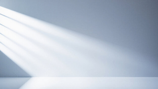 Soft blue background with sunbeam shining through