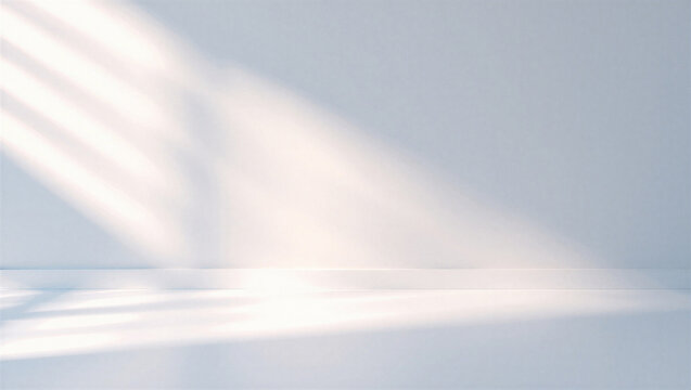 Soft natural light casting shadows on a clean white background