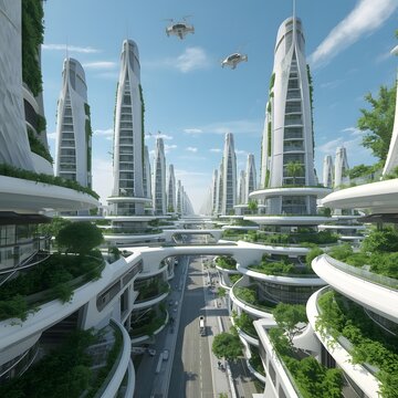 Futuristic Smart Eco City Frame
