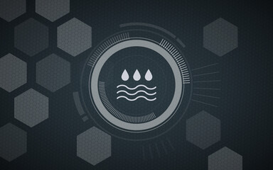 Water Resource and Wave Icon Header for Environmental Protection Water Management Laws Ecological Sustainability Hydration Purity Standards and Blue Economy Policy Regulations