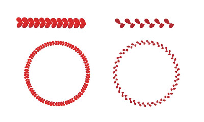 明るく印象的な赤紐のフレーム　２種類