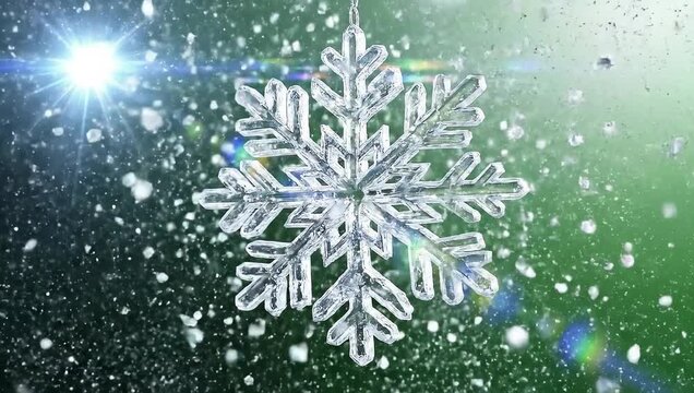 christmas background with snowflake