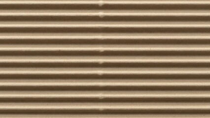 Obraz premium Corrugated cardboard surface with horizontal ridges, showing texture and light brown color