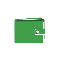 Green Wallet Icon for Finance and Savings.