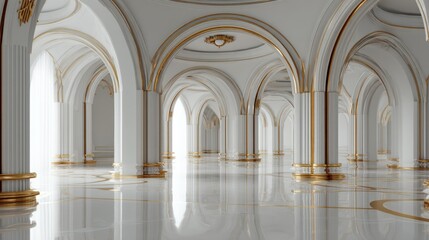 Naklejka premium Grand white hall