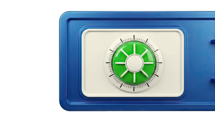 Blue Safe with Green Dial