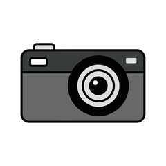 Camera Illustration with Lens Focus.