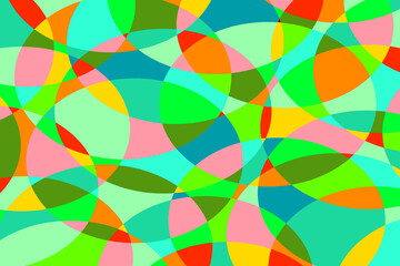 ランダムに重なる円のモザイク 1-9