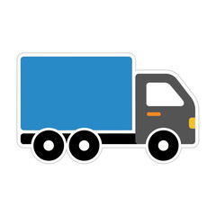 Blue Delivery Truck Illustration for Transportation Services.