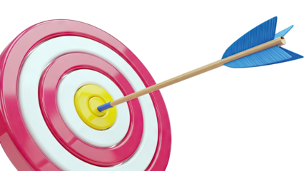 Arrow Hitting Target Bullseye