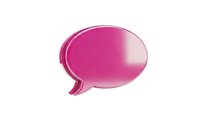 Glossy Pink Speech Bubble