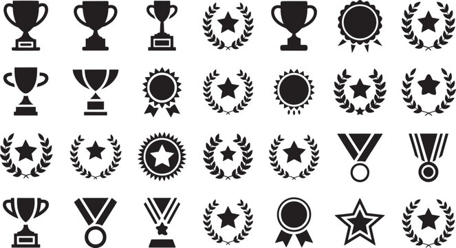 And recognition trophies stars laurels medals