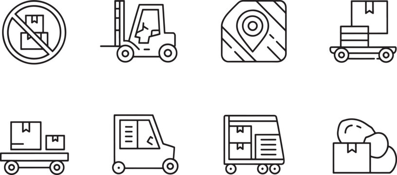 Black Logistics on White background truck
