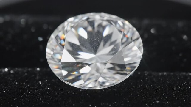 Clear Zircon Gemstone Refracting Light Up Close