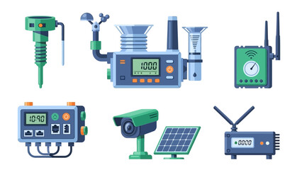 Collage of Laboratory Science Equipment, Solar Technology Devices, and Industrial Instruments.