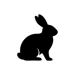 Obraz premium Rabbit Silhouette Vector Illustration