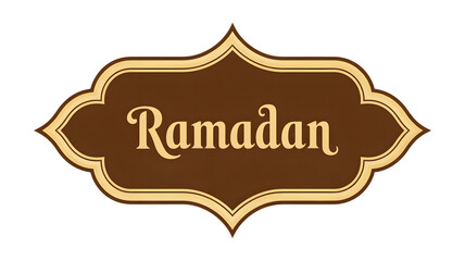 Elegant Ramadan greeting card with golden design elements