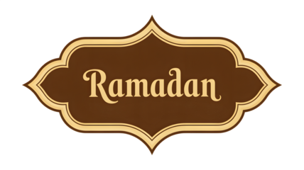Elegant Ramadan greeting card with golden design elements