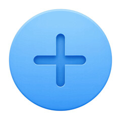 Obraz premium Blue plus sign app icon.