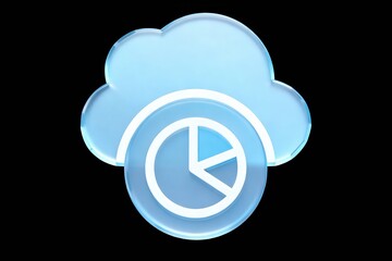 Cloud icon with pie chart