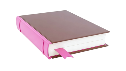 Brown and Pink Book with Bookmark