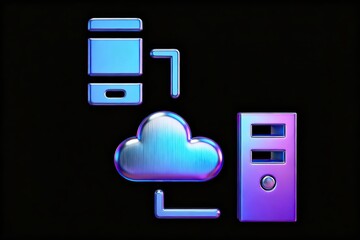 Cloud computing and computer icons