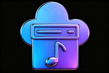 Cloud music note icon