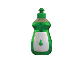 Dish washing liquid soap icon 3d render concept of green dish soap bottle icon vector illustration