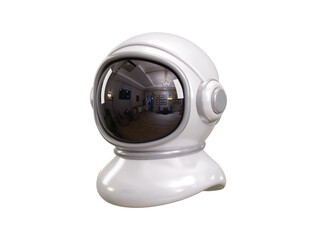 Astronaut helmet icon 3d render concept of outer space astronomy costume helmet icon vector illustration