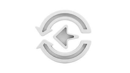 Circular arrow icon with a star shape inside