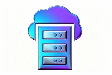 Cloud server icon design