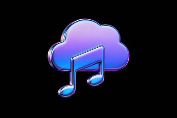 Cloud music note icon