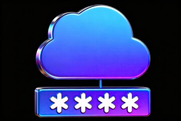 Cloud icon with password stars