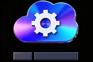 Cloud icon with gear symbol
