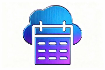 Cloud calendar icon design