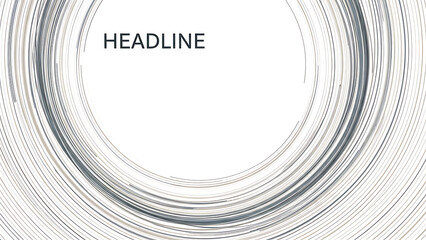 Concentric Circles and Headline Text on White Background Keywords: abstract, background, circle isolated on a transparent background