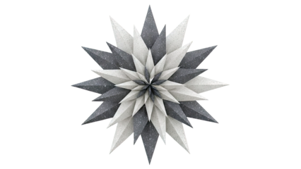 Geometric Starburst Decoration with Speckled Texture