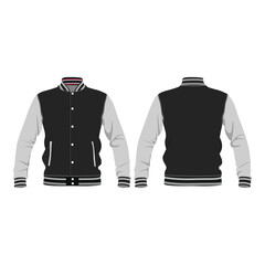 Vasrsity Jacker Mockup Vector Image And Illustration