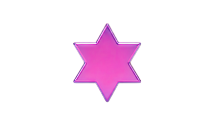 Glossy Pink Star of David