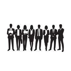 business people,  Silhouettes of business people sitting, men and women 