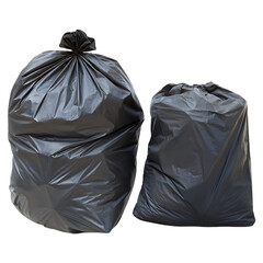 Two large black garbage bags