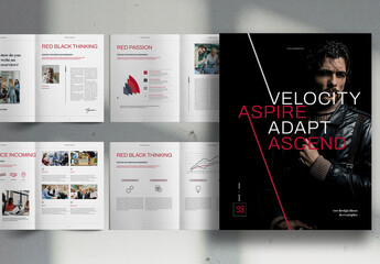 Black And Red Studio Promo Marketing Brochure Layout