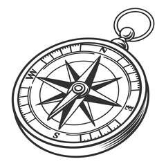 Fototapeta premium Vintage compass illustration
