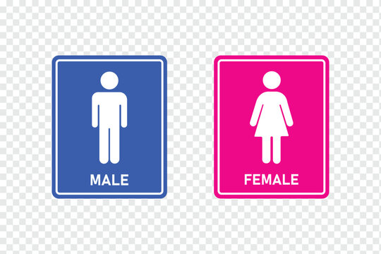 Washroom signs. Restroom or toilet door sign set containing gents, ladies, disabled, baby changing. Printable sticker. Toilet icons set. Men and women restroom icon sign. Man and woman icons line set